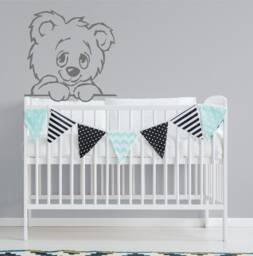 Large Teddy Bear Wall Sticker Art Decal Nursery Baby Kids Bedroom Vinyl Adhesive Decor Diy - thumbnail 1