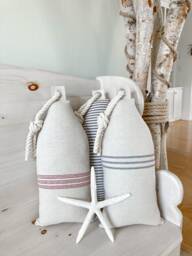 Nautical Pillow Buoy Coastal Fabric Buoy Beachy - thumbnail 1