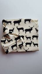 Elk Organic Swaddle Blanket & Newborn Hat Set. Boy Take Home Photo Prop. Baby Shower Gift