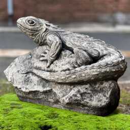 Amazing Lizard Garden Statue Concrete Reptile Sculpture Outdoor Figurine Cement Yard Decor Lizard Lover Gift Handmade Home Art - thumbnail 1