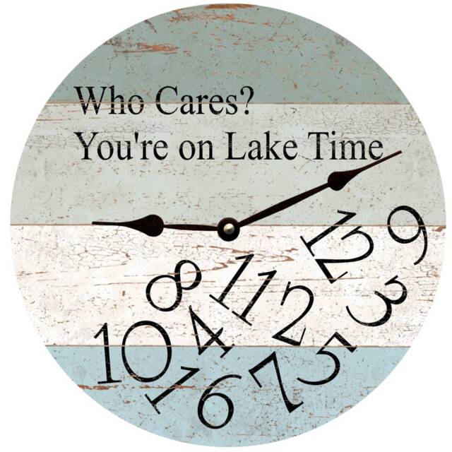 Personalized Lake Time Clock - Whatever Lake Time Clock - image 1