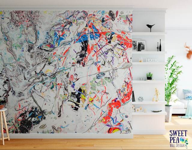 Splatter Paint Wall Mural Removable Wallpaper M4208 - image 1