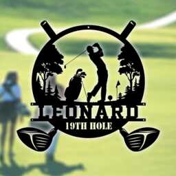 Golf Metal Sign, Personalized Wall Art, Custom 19Th Hole Decor Gift - thumbnail 3