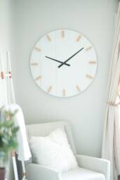 Large White Barn Wood Wall Clock - 30 - thumbnail 1