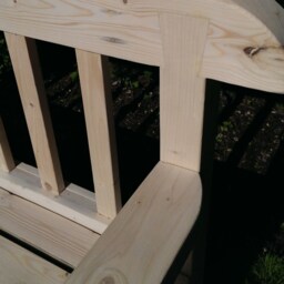 Garden Bench Seat, Natural Wood, Traditional Rustic Country Cottage Outdoor Furniture, Custom Handmade in Somerset Not Free Delivery - thumbnail 3