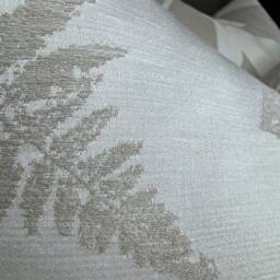 "Fern Cushion Cover, Floral Designer Pillow Textured Design -Taupe Natural Home Decor, Lumbar Cover 12"" X 20" - thumbnail 2