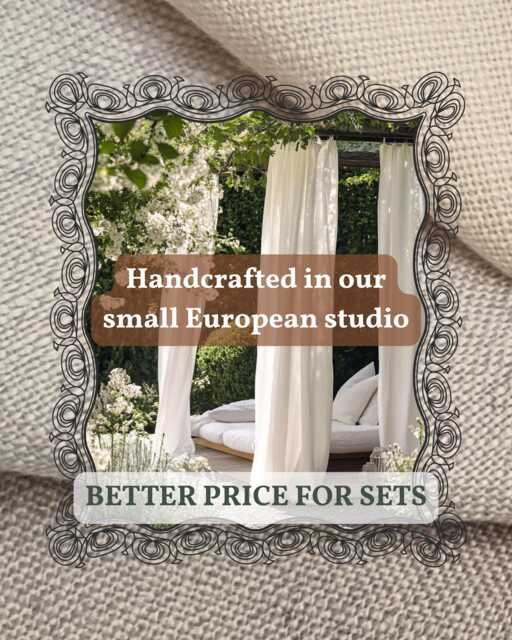 Vintage Linen Curtains - Set Of 2 Tie Top Farmhouse Decor - image 1