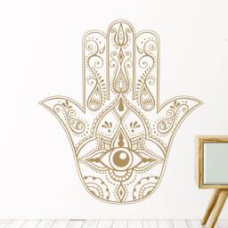 Hamsa Wall Decal - Vinyl Art - Hand Of Fatima Decor - thumbnail 2