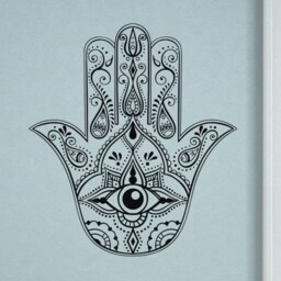 Hamsa Wall Decal - Vinyl Art - Hand Of Fatima Decor - thumbnail 3