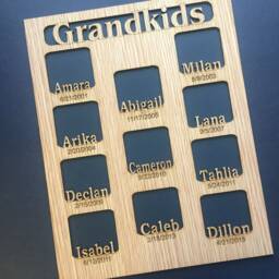 11x14 Grandkids Name Picture Frame With Dates - Personalized Gift For Grandma, Grandparents Gift, From - thumbnail 3