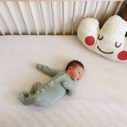 Linen Crib Sheet Tan Neutral Baby Bedding - 28 X 52 6 - thumbnail 3