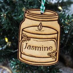 Personalised Candlemaker Christmas Ornament Candle Wood Custom Bauble Laser Engraved Rustic Wooden Name Tree Decoration Irish - thumbnail 4