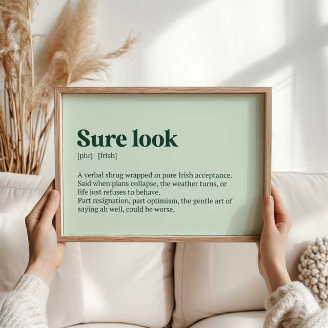 Sure Look Irish Print - Funny Wall Art Slang Definition Poster Gift Ireland Home Decor Witty Typography - image 1