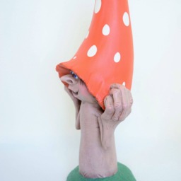 Polka Dot Mushroom Man - Quirky Garden Decor, Mother's Day Gift - thumbnail 2