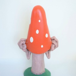 Polka Dot Mushroom Man - Quirky Garden Decor, Mother's Day Gift - thumbnail 3