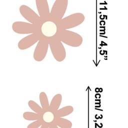 Small Daisy Wall Decal For Kids Room - Cute White Flowers Stickers Nursery Little Floral Set Decals - thumbnail 3