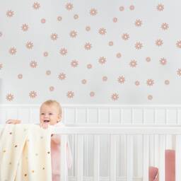 Small Daisy Wall Decal For Kids Room - Cute White Flowers Stickers Nursery Little Floral Set Decals - thumbnail 4