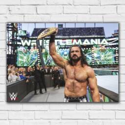 Wwe Print - Drew Mcintyre Wrestlemania Win Poster Wrestling Wall Art - thumbnail 2