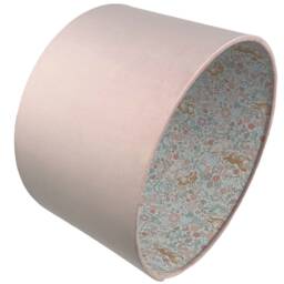 Pink Velvet Bunny Lampshade For Ceiling & Table Lamps, Rabbit Floral Drum Light Shade - thumbnail 2