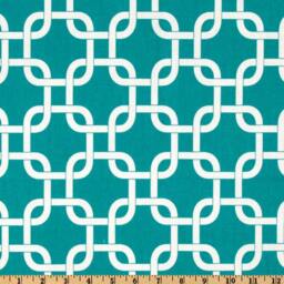 "Turquoise Pillow Cover - Turquoiselinks Pillow - Blue & White Chain Pattern.16"", 17"", 18"", 20"" 24"" 26" - thumbnail 3