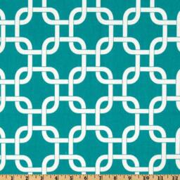 "Turquoise Pillow Cover - Turquoiselinks Pillow - Blue & White Chain Pattern.16"", 17"", 18"", 20"" 24"" 26" - thumbnail 1