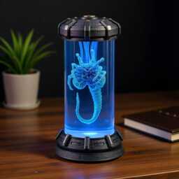 New Alien Facehugger Resin Night Light, Sci-Fi Horror Capsule Lamp, Epoxy Led Specimen Tube, Futuristic Decor, Collector Halloween Gift