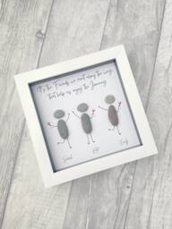 Best Friend Gifts, Pebble Picture Birthday Gift For Her, Group Friendship Frame, Personalised Gift, Unusual Gifts Her - thumbnail 1