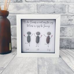 Best Friend Gifts, Pebble Picture Birthday Gift For Her, Group Friendship Frame, Personalised Gift, Unusual Gifts Her - thumbnail 2