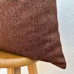 Rustic Rust Brown Designer Pillow Cover, Terracotta Cushion For Sofa, Couch, Bed Euro Sham - All Duties Paid Usa - thumbnail 3