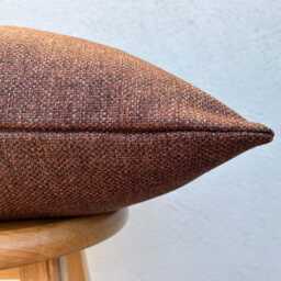 Rustic Rust Brown Designer Pillow Cover, Terracotta Cushion For Sofa, Couch, Bed Euro Sham - All Duties Paid Usa - thumbnail 4