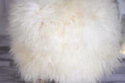 On Sale Sheepskin Stool - Birch Tree Stool Wood Fur Dressing Wooden Scandinavian - thumbnail 1