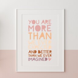 Baby Girl Nursery Prints, Girl, Gift, Quotes, Girls Bedroom, Wall Art, Boho, Toddler Teenager - thumbnail 3
