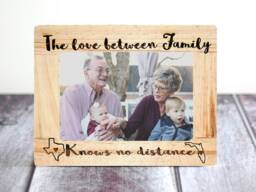 Personalized Engraved Wood Picture Frame Long Distance Grandparent Gift - thumbnail 1