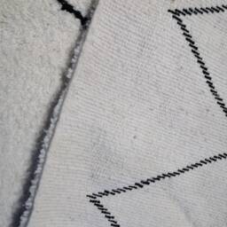 Authentic Beni Ourain Rug Moroccan Wool, Custom Size - 7.20 Ft X 5.10 Ft - thumbnail 4