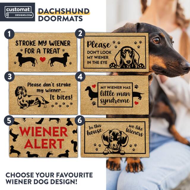 Wiener Dog Doormat - Sausage Welcome Mat Funny Dachshund Lover Decor - image 1
