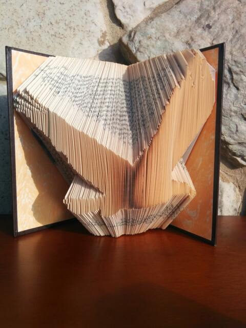 Eagle Silhouette - Folded Book Art Fully Customizable, Fly, Flight, Scout Gift - image 1