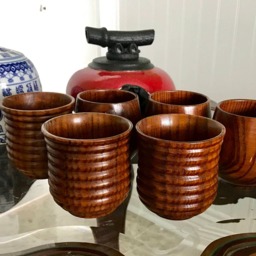 Asian Style Circle Pattern Bamboo Candle Holder 3 - thumbnail 4