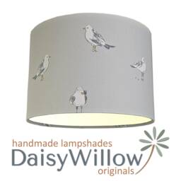 Lampshades in John Lewis Seagull Grey Fabric Handmade Free Delivery - thumbnail 4