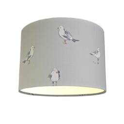 Lampshades in John Lewis Seagull Grey Fabric Handmade Free Delivery - thumbnail 2