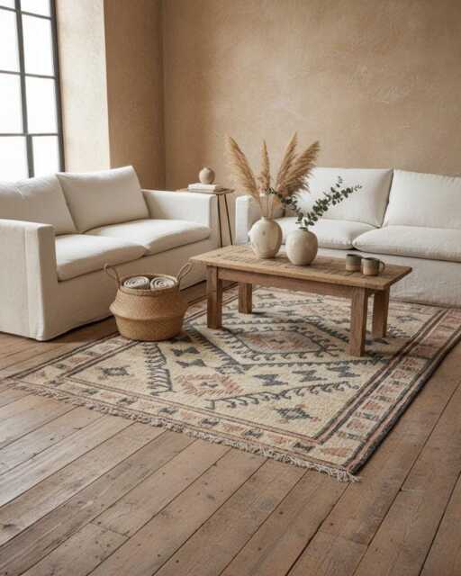Jute Punja Hand-Woven Rug - Natural & Charcoal Geometric Design - 150 X 240cm - image 1