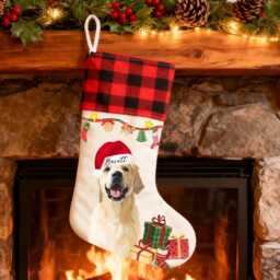 Custom Pet Stocking Using Pet's Photo + Name - Personalized Dog Stockings, Cat Christmas Stocking, Custom Pet - thumbnail 3