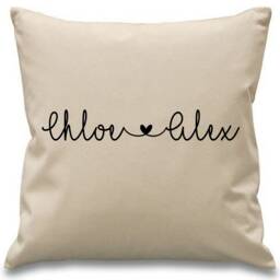 Personalised Names With Hearts ~ Wedding Anniversary, Engagement, Valentines, Love Gift Cushion Pad - thumbnail 4