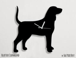 Bluetick Coonhound Dog - Wall Clock Silhouette - thumbnail 1