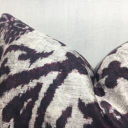 Handwoven Silk Ikat Pillow Cover, Turkish Decor - 20x20 - thumbnail 3