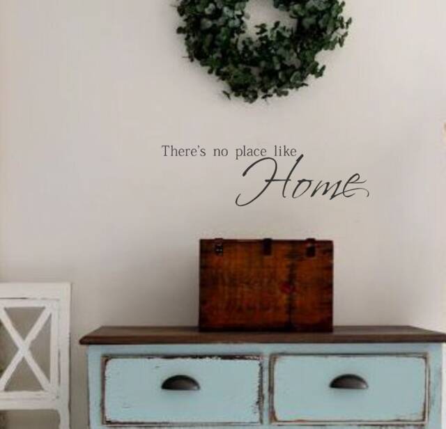 Family Vinyl Wall Decal -There's No Place Like Home - Lettering - image 1