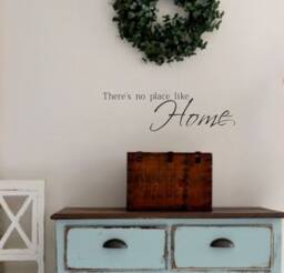 Family Vinyl Wall Decal -There's No Place Like Home - Lettering - thumbnail 1