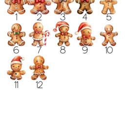 Personalised Grandchildren Christmas Ornament Gingerbread Family Bauble - thumbnail 2