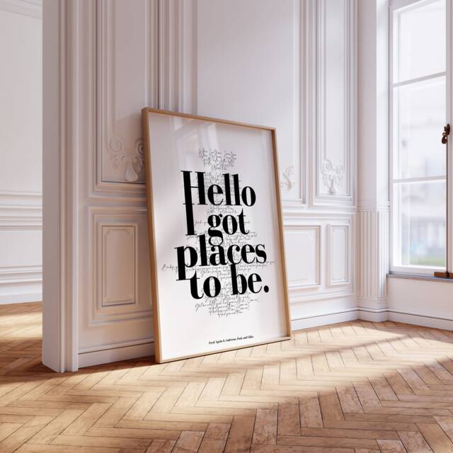 Fred Again Places To Be, Hello I Got To Be Print, Be Lyric Print, Adore U Fred Again, Song Lyric Again Print - image 1