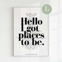 Fred Again Places To Be, Hello I Got To Be Print, Be Lyric Print, Adore U Fred Again, Song Lyric Again Print - thumbnail 3