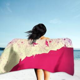 Red Bull Rampage Beach Towel Freeride Mountain Bike Art, Mtb Gift - thumbnail 2